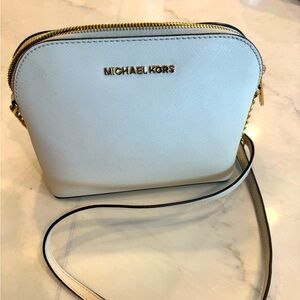 MICHAEL KORS LEATHER CINDY DOME CROSSBODY BAG
